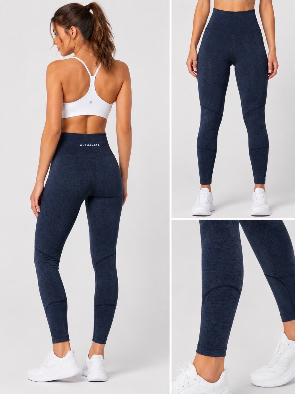 Alphalete Women’s High Rise Performance Leggings Gray Size S Gym Yoga Athleisure